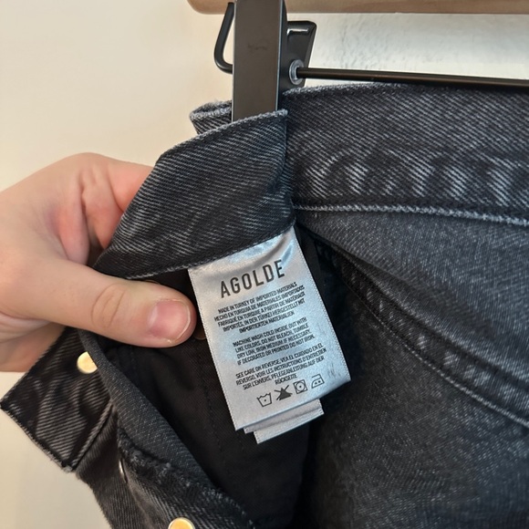 AGOLDE High Rise 90s Pinch Jeans - Black- Size 23 - Picture 11 of 14